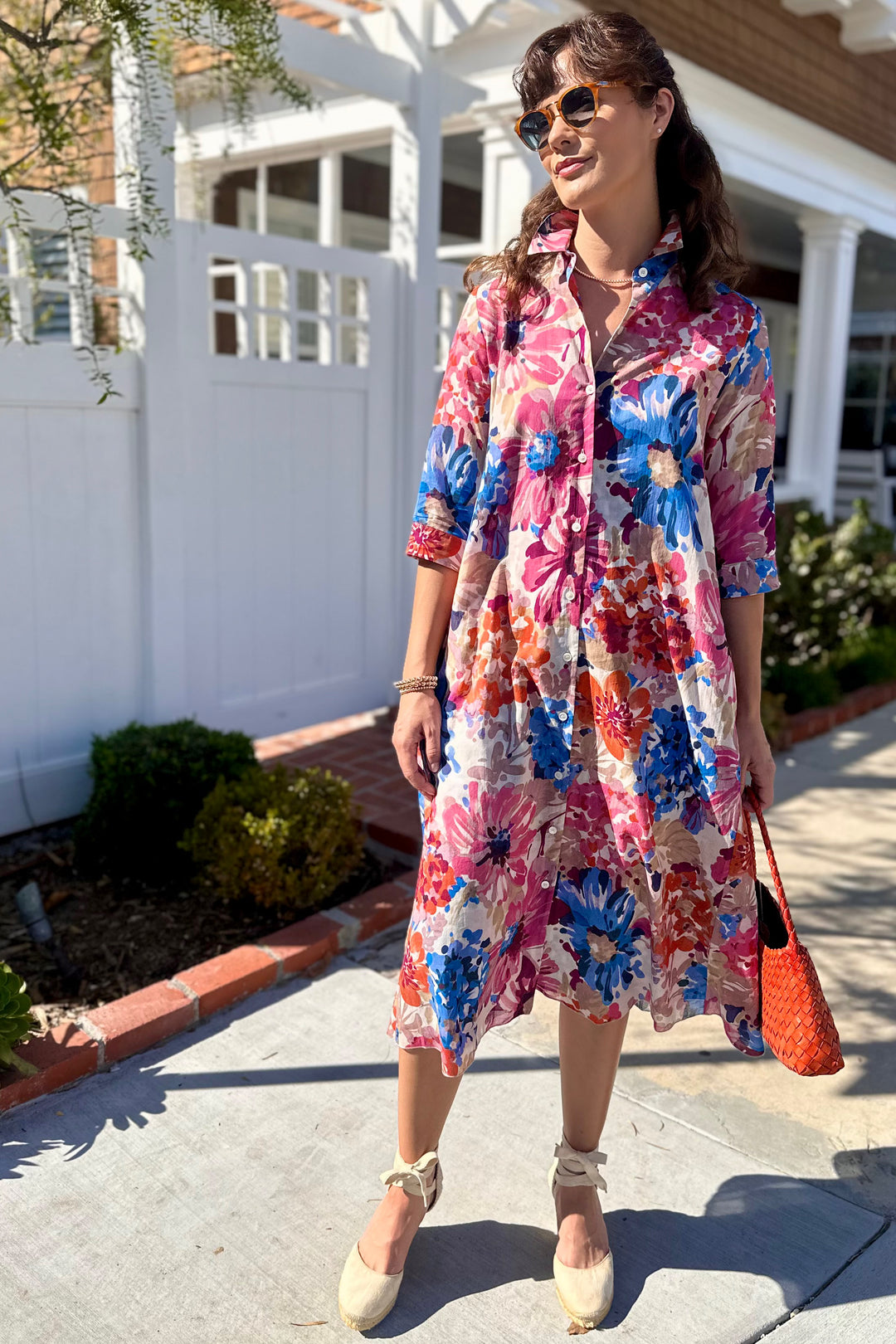 knee length dresses for ladies Rosso35 Relaxed Shirt Dress