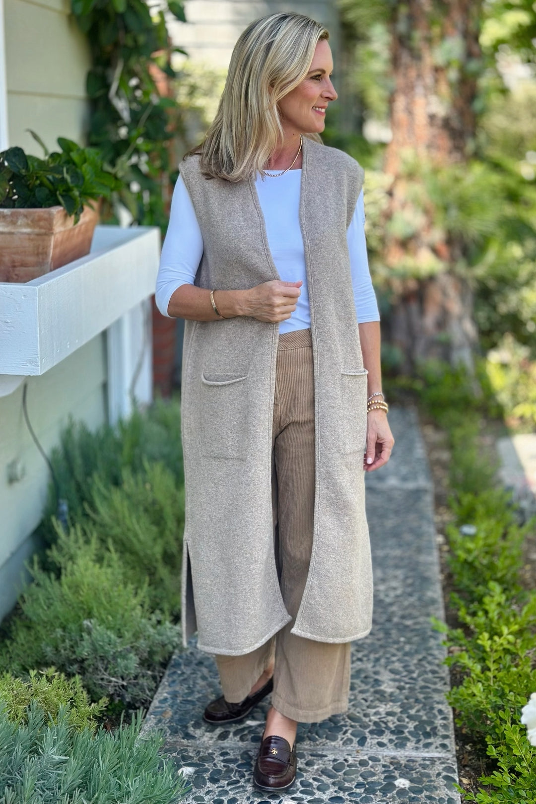 Geneve Long Vest | Pearls San Marino