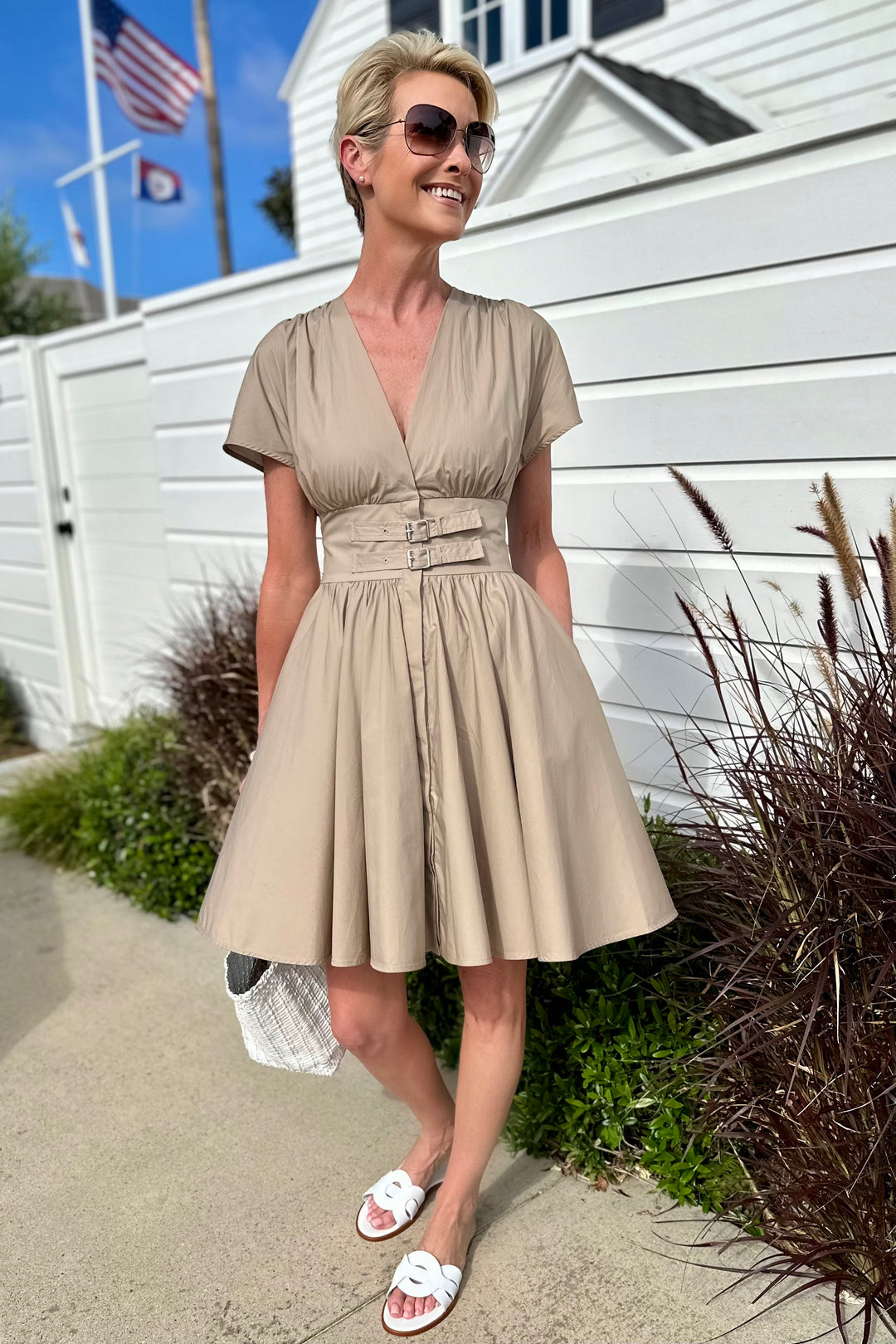 taupe corset dress MeiMeiJ Summer Corset Dress