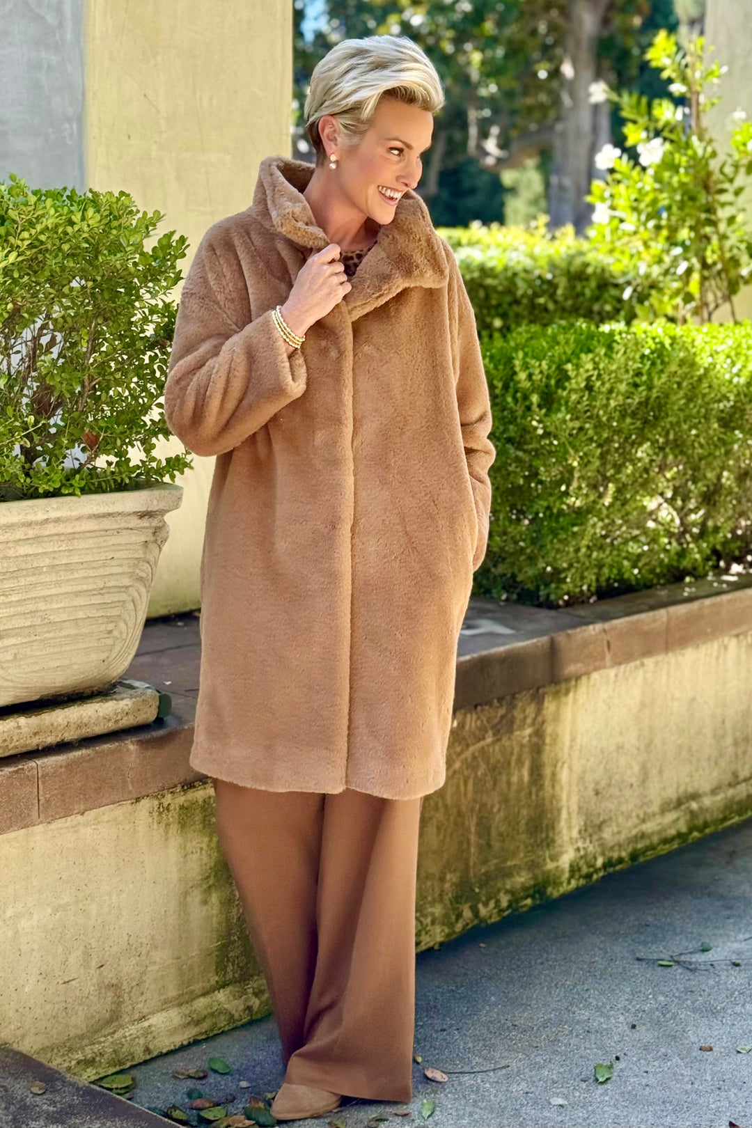 Herno Faux Fur Trench | Pearls San Marino