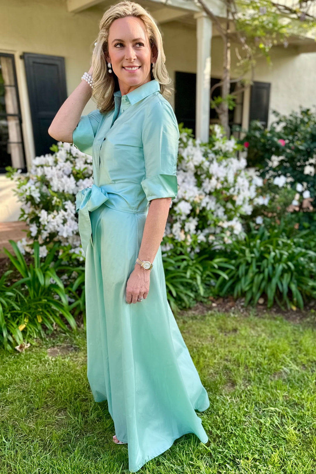 Sara Roka Marysu Long Dress | Pearls San Marino