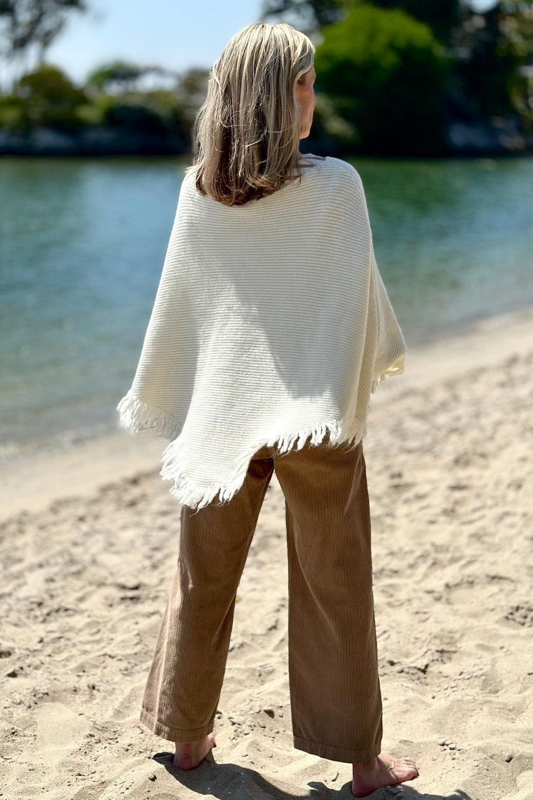 Saint James Poncho Cap West with Fringe | Pearls San Marino