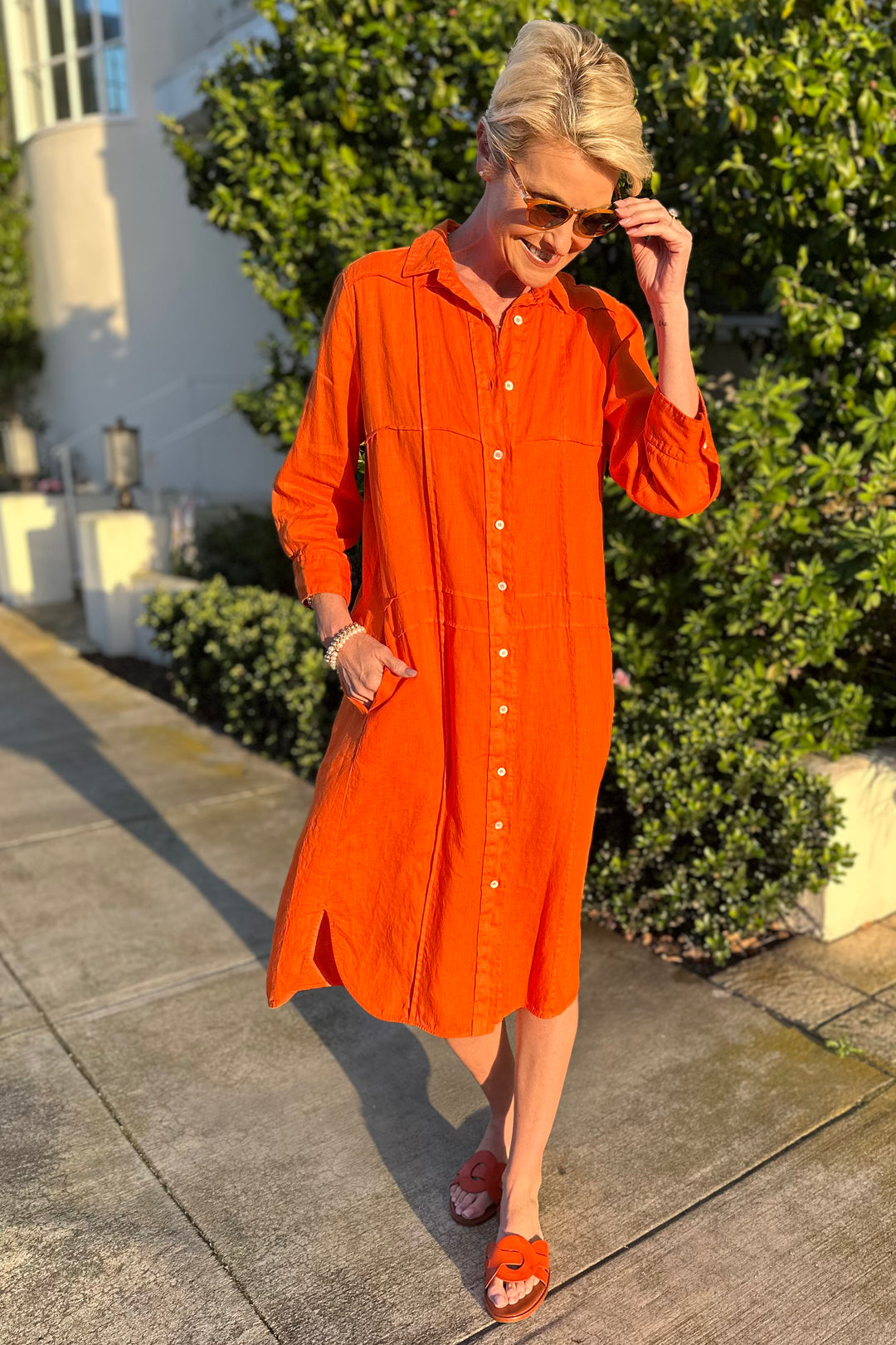 dress shops orange Maude Vivante Nyla Women's Orange Dress Medium