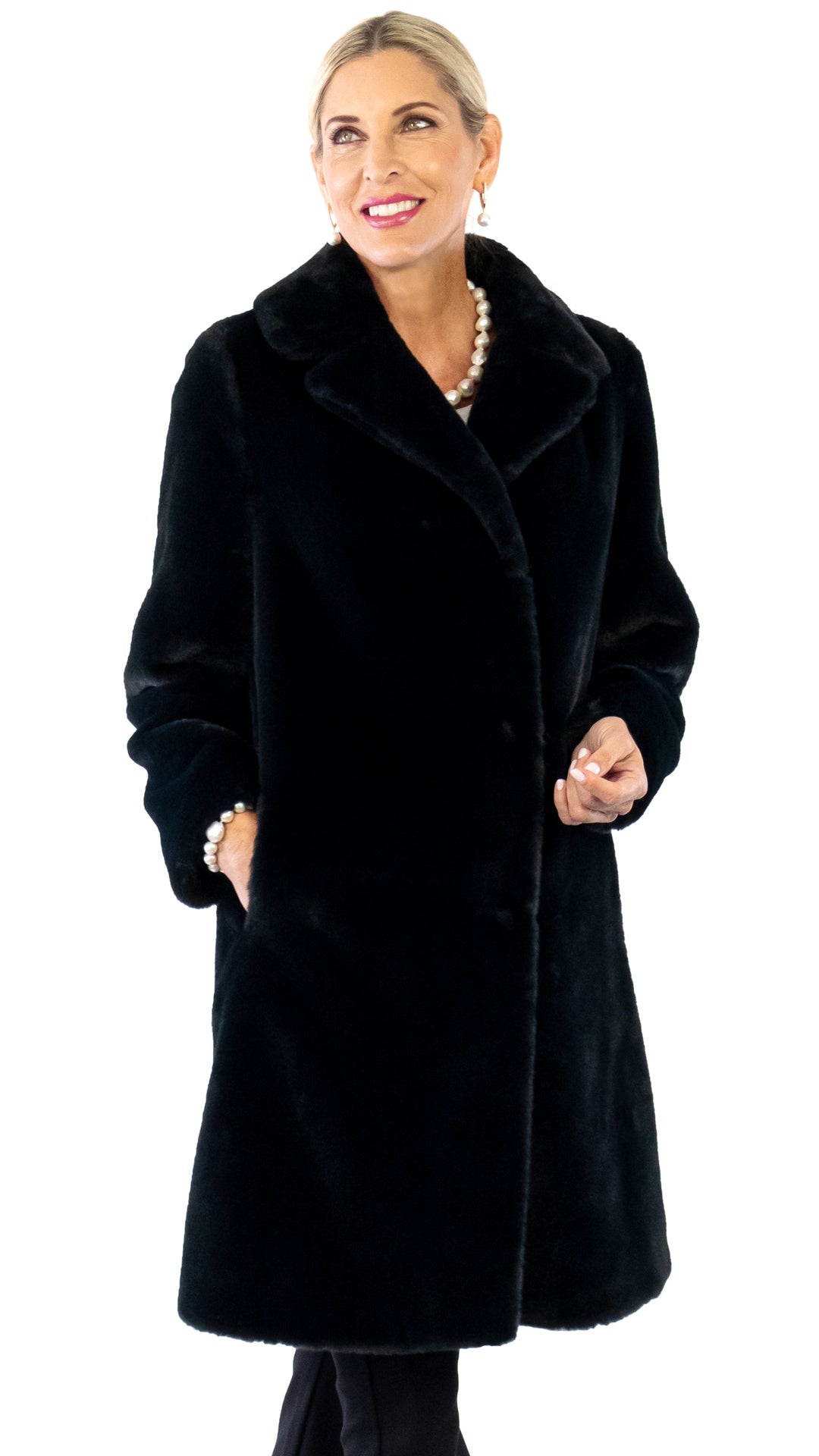 Faux Fur outlet Trench Coat