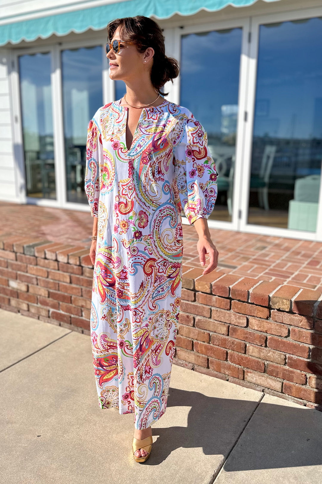 Mirto Floral Paisley Print Tunic Dress