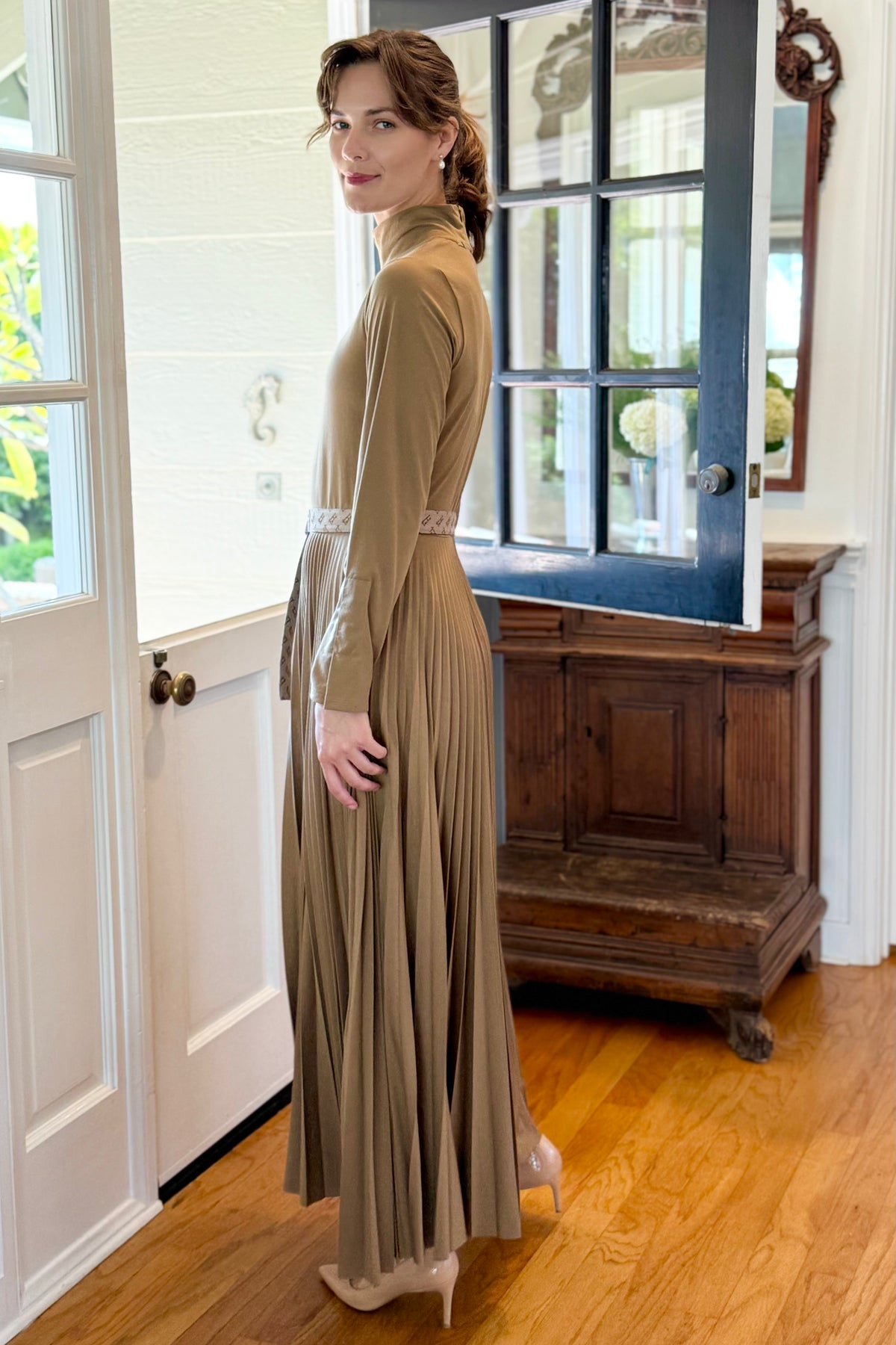 Herno Pleated Jersey Dress | Pearls San Marino Herno Pleated Jersey Dress | Pearls San Marino
