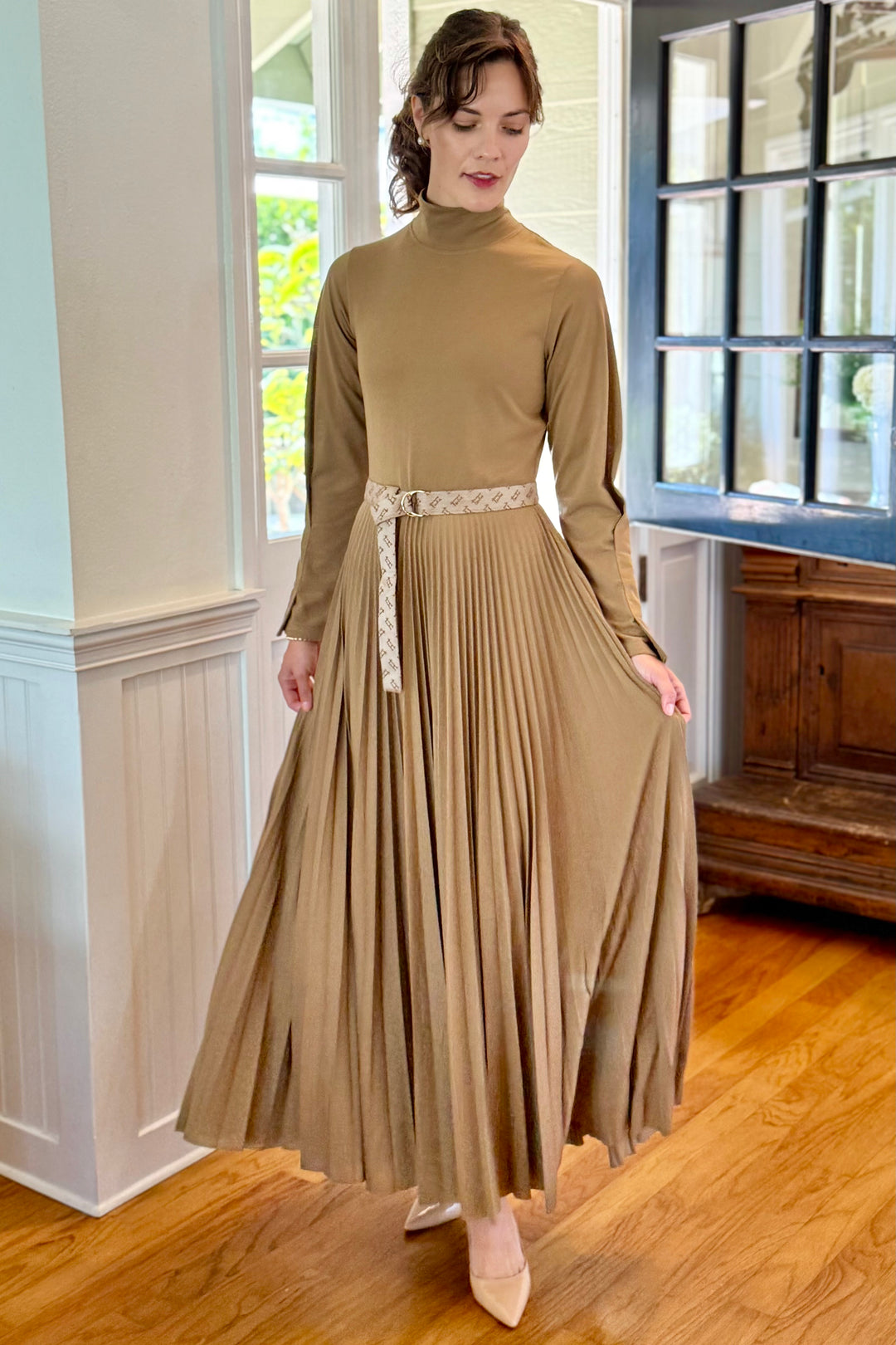 Herno Pleated Jersey Dress | Pearls San Marino Herno Pleated Jersey Dress | Pearls San Marino