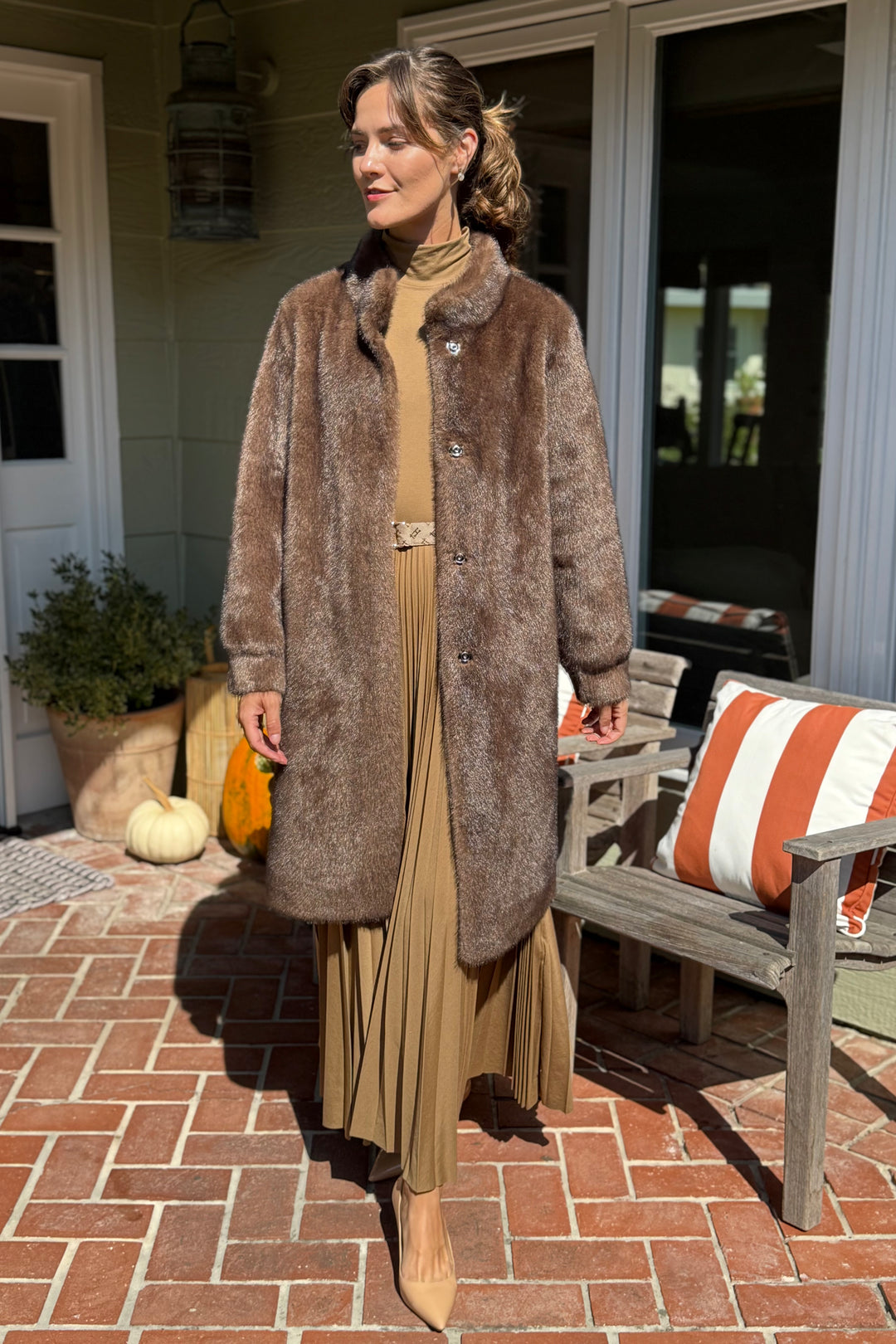 Fur0702専用 Seventy Venezia Faux Fur Coat | Pearls San Marino